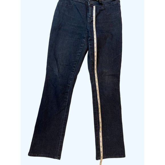 Tahari Womens Straight Leg Emma Jeans M8874200 Dark Wash Denim Blue Size 6 - Picture 3 of 10